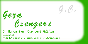 geza csengeri business card